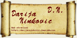 Darija Ninković vizit kartica